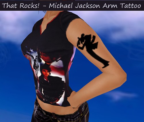 This arm tattoo is in silhouette of the memorable Smooth Criminal video in 