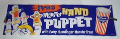 1966 Humdinger Monster Puppets sign