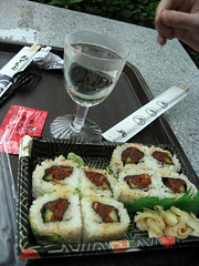sushi and saki from japan