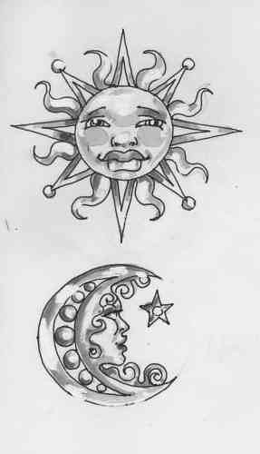 Sun And Moon Tattoos 12068