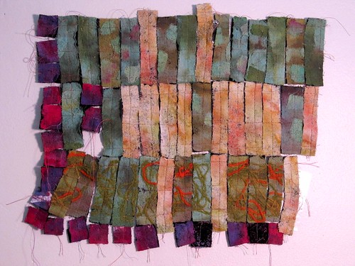 Felted stitched strips