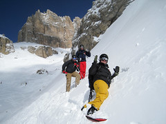 Freeride Forcella Pordoi, Dolomites off-piste skiing