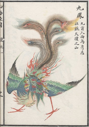 "This Qing-dynasty (1644-1911) print shows the nine-headed phoenix, 