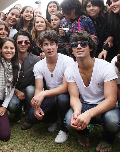 The Jonas Boys With Some Fans by //;Cold Winter..