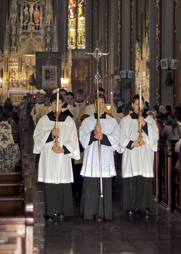 Saint Francis de Sales Oratory, in Saint Louis, Missouri, USA - start of Corpus Christi procession in church 2