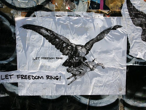 Let Freedom Ring poster. Caw!