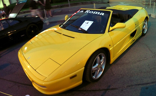Ottawa Ferrari Fest 2008: A Yellow Ferrari F355 Spider.,car, sport car 
