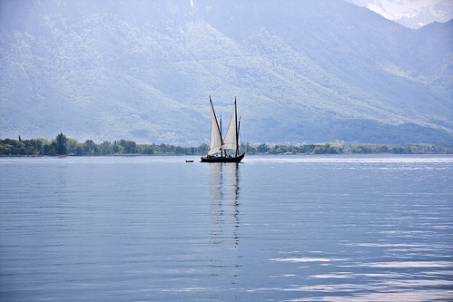 Boat on Lake Geneva