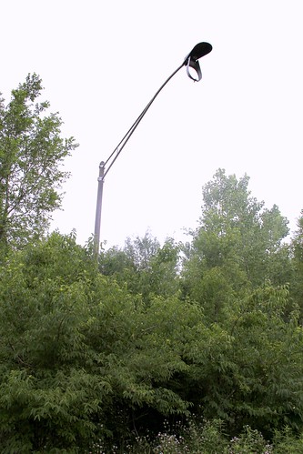 The remaining street light on the site.
