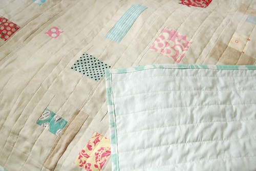 cotton/linen cot quilt