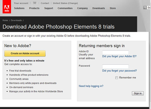Adobe register for trial