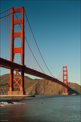 Golden Gate and Surfer