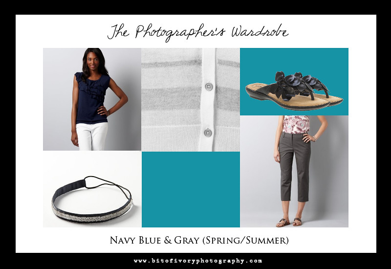 Navy Blue and Gray Photographer Outfit