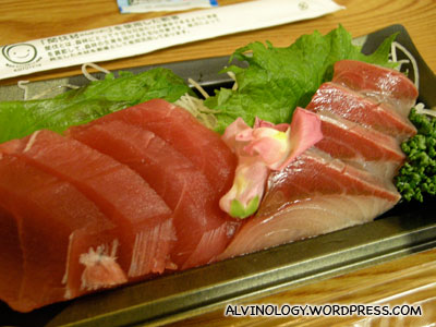 Tuna and swordfish sashimi