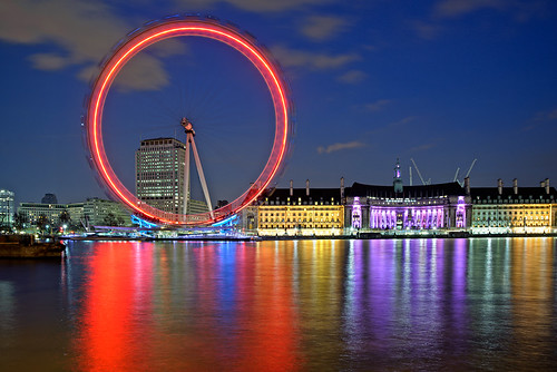 London Eye at Night 2 on explore 23 02 2009 and appeared on Front Page 