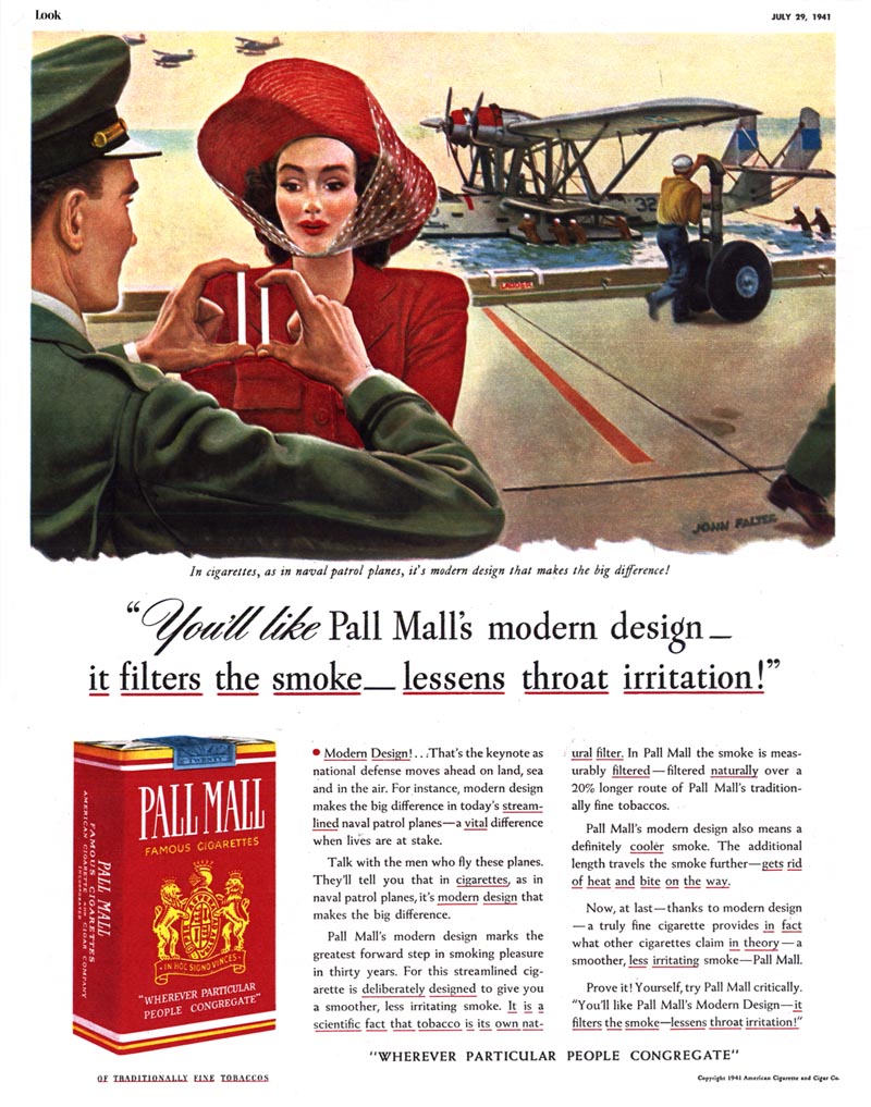 Vintage Ad Fridge Magnet PALL MALL 