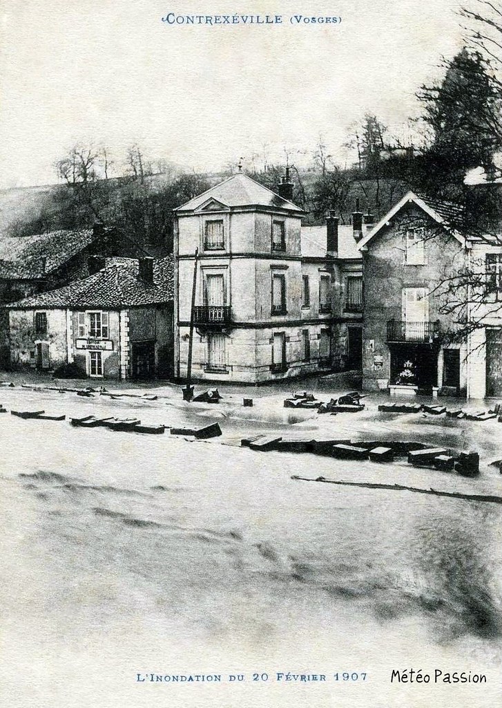inondation à Contrexéville le 20 février 1907