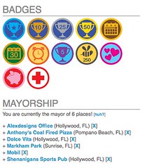 My FourSquare Mayors & Badges by alexdesigns