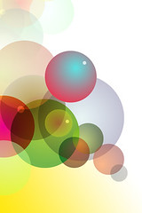 Spherical and colorful bubles iPhone Wallpaper