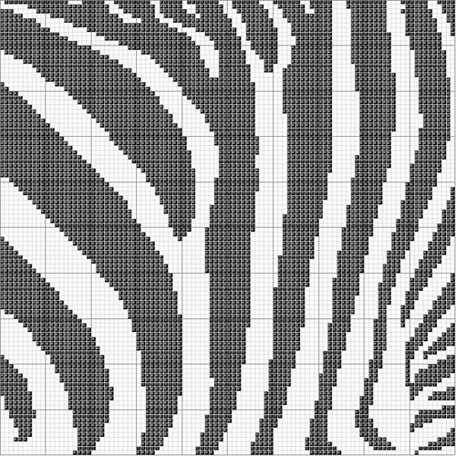 Zebra print Cross Stitch