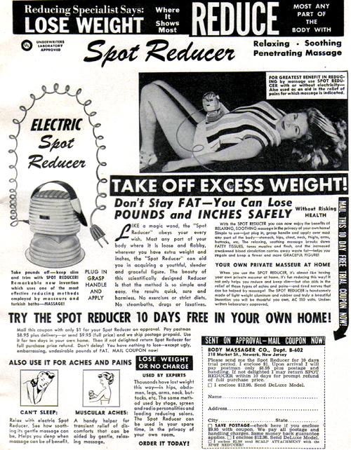 Vintage Ad #804: Electric Spot Reducer