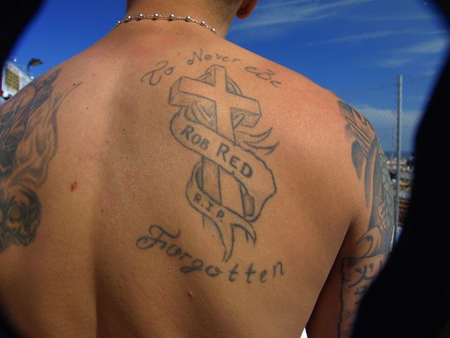 Cross & memory tattoo Rob Red by Taratino tattoos