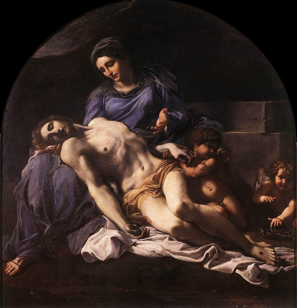Annibale Carracci (1560-1609) Pieta (c. 1599) Oil on canvas. 155 by 148.2 cm. Museo Nazionale di Capodimonte, Naples.