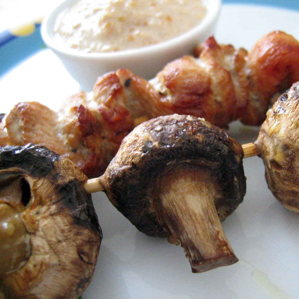 Mushroom Turkey Satay