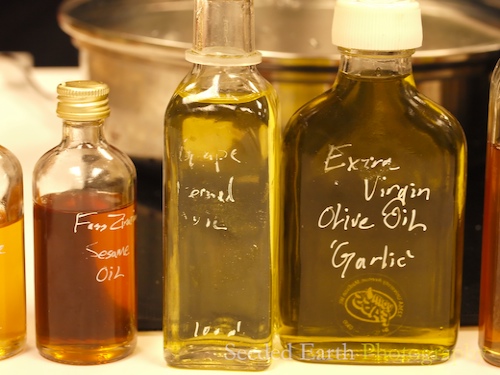 A Row of Gourmet Oils