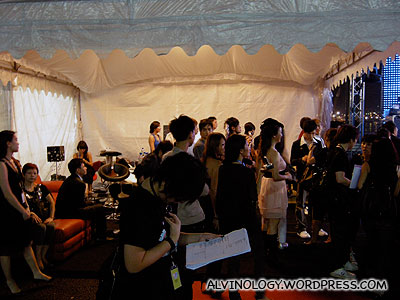 The artistes holding tent beside the stage where I was stationed