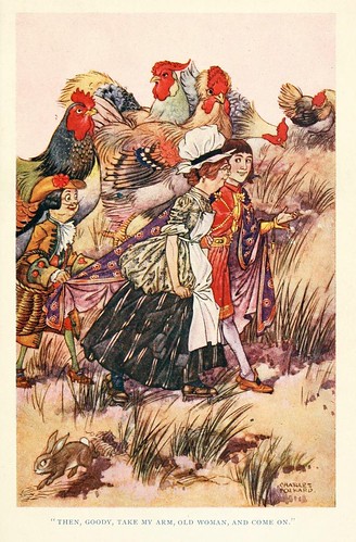 008- Charles Folkard- British fairy and folk tales -1920-El mercado de pollos