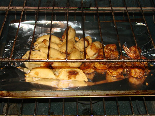 fried shrimp and dumplings