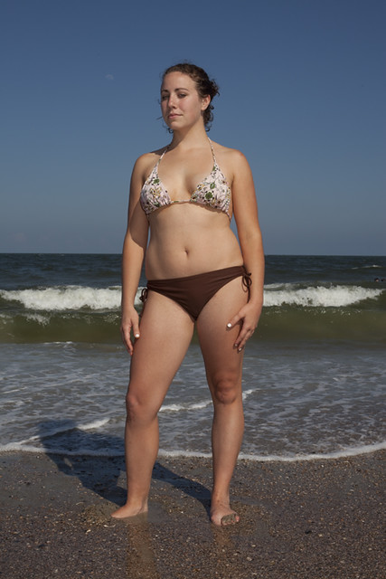 Sexy bikini woman at Tybee Island beach