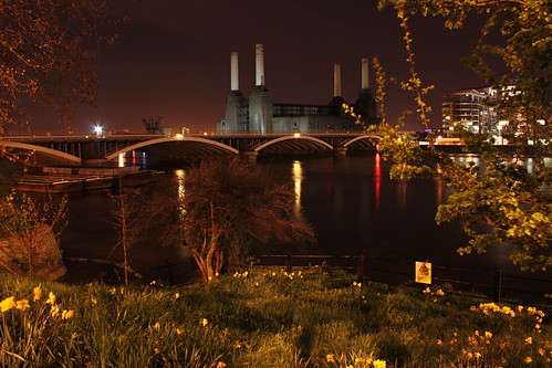 Battersea Power Plant by night