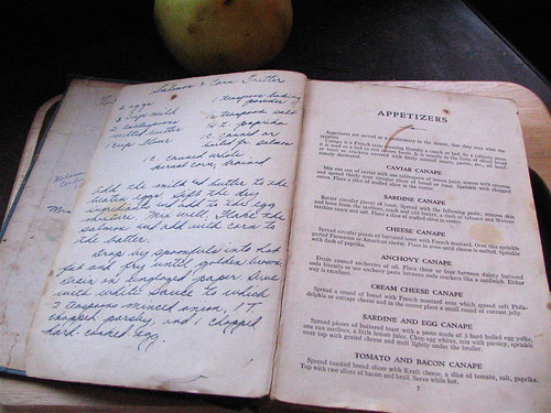 Grandma's cookbook: handwritten recipe