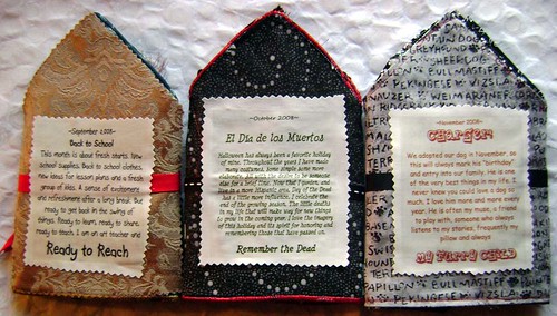 Beaded Journal Project first 3 months ~backs~