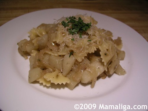 Farfalle With Potatoes at under $5 !