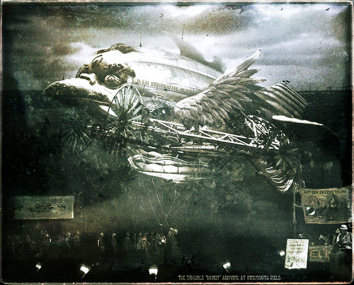 Vintage Photo: The Dirigible "Raven" Arrives at Innsmouth Field