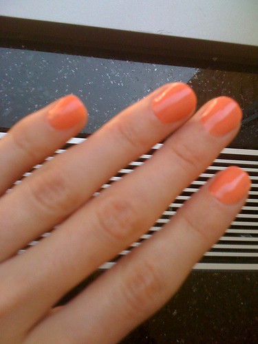 apricot nail art design