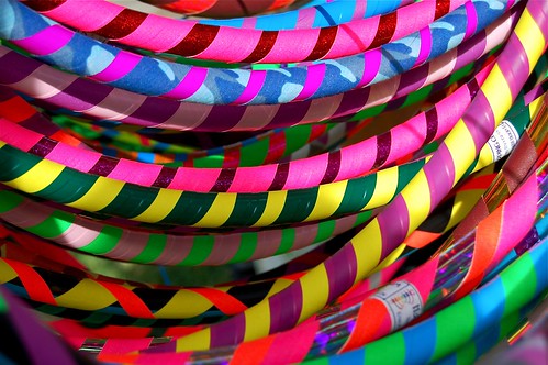 colorful hula hoops