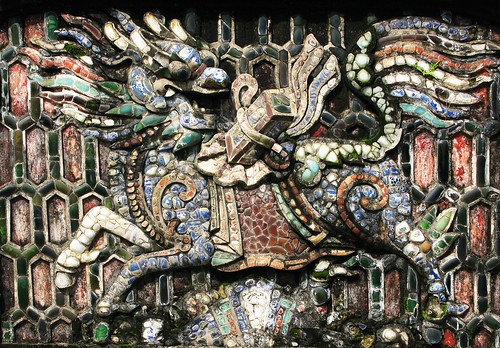 Mosaic lion-dragon-horse (never sure what these are) - Hue, Vietnam