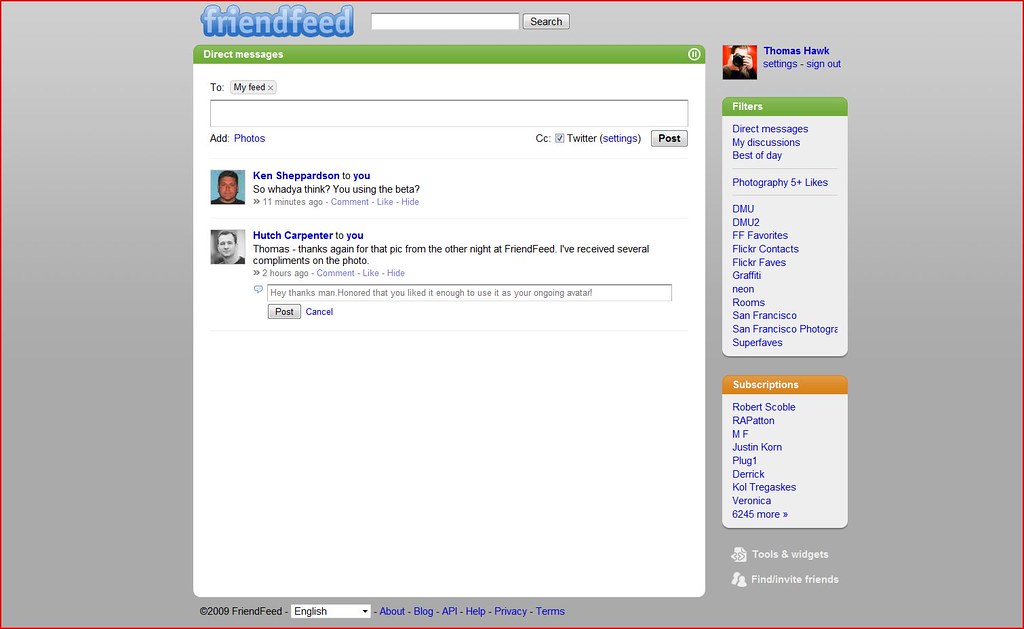 Direct Messaging on FriendFeed