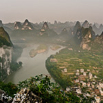 Overlooking the Karst Mountains, China