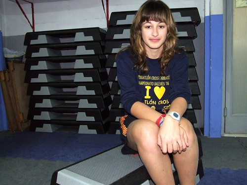 Carolina Casasnovas, posant dins el "Gymnàpolis"
