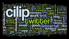 Wordle of #cilip2 tweets