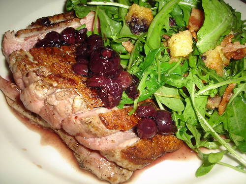 Duck with Blueberries