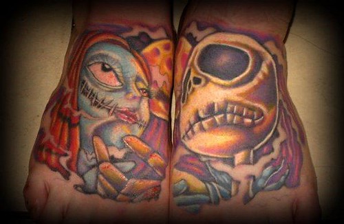 jack and sally tattoos. Jack and Sally Tattoo Color/