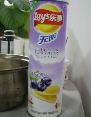 Blueberry Potato Chips, China