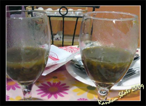 Green Bean in Wine Glass
