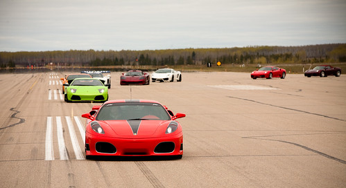  Ferrari, Lamborghini, Maserati and Saleen on the runway at CFB Cold Lake 